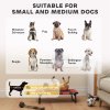 PawHut Raised Dog Bed, Portable Elevated Pet Cot with Breathable Mesh for Indoor Outdoor, for Small Medium Dogs, 75 x 51 x 18 cm, Red