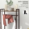 HOMCOM Free Standing Clothes Rail with 3 Fabric Drawers and Storage Shelves, Garment Rack, Hanging Rail for Hallway, Bedroom and Living Room, Rustic Brown