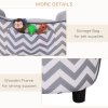 PawHut Dog Sofa for XS-Sized Dogs, Elevated Pet Bed with Removable Sponge Padded Cushion, Cat Couch Lounge with Washable Cover, Storage Bag, Grey
