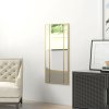 HOMCOM Rectangle Wall Mirror, 110 x 50cm Window Style Vanity Mirror with Metal Frame, Decorative Hanging Mirror for Living Room, Bedroom, Entryway, Vertical or Horizontal, Gold Tone