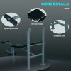 HOMCOM Heavy Duty Adjustable Multi Gym Chest Leg Arm Weight Bench w/4 Incline Postions - Black/Silver