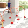 PawHut 4 Piece Dog Agility Training Equipment with 4 Adjustable Width Doors, Carry Bag, Easy to Assemble, Dog Obstacle Course for Garden, Orange