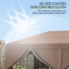 Outsunny 3 x 6 m Pop Up Gazebo with Sides and Windows, Height Adjustable Wedding Camping Party Tent Canopy Marquee with Storage Bag for Garden, Event, Brown