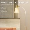 HOMCOM Floor Lamp for Living Room, Spotlight Reading Standing Lamp with Adjustable Height, Rocker on/off Switch, Indoor Task Lighting for Bedroom, Office,  White (Bulb not Included)