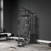 HOMCOM Home Gym Equipment, Multi Gym Workout Station with 45Kg Weight Stack, Chest Station, Butterfly Press & Leg Developer for Strength Training, Black