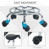 HOMCOM Saddle Stool, PU Leather Adjustable Rolling Salon Chair for Massage, Spa, Clinic, Beauty, Hairdressing and Tattoo, Black