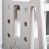 HOMCOM Kids Step Stool, Adjustable Standing Platform, Toddler Kitchen Stool , Standing Tower for Kids, Kitchen Counter with Three Adjustable Heights - Grey