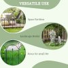 Outsunny Decoration Garden Fence, 32in x 10ft Outdoor Picket Fence Panels, 5PCs Rustproof Metal Wire Landscape Flower Bed Border Edging Animal Barrier, Black