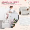 HOMCOM Kids Step Stool, Adjustable Standing Platform, Toddler Kitchen Stool, Standing Tower for Kids, Kitchen Counter with Three Adjustable Heights - White