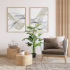 Outsunny 100cm/3.3FT Artificial Monstera Tree Decorative Cheese Plant 21 Leaves with Nursery Pot, Fake Tropical Palm Tree for Indoor Outdoor D??cor