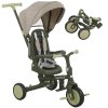 AIYAPLAY Kids Trike, Foldable Toddler Tricycle 5 in 1 with Adjustable Parent Handle & Removable Canopy, 5-point Safety Harness, Footrest, Storage Bag, for Ages 1-3 Years, Dark Green