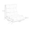 Outsunny Garden Back Chair Cushion, Comfortable Patio Seat Cushion Pad with Backrest for Outdoor & Indoor Use, Cream White