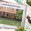 Outsunny Galvanised Raised Bed for Garden, Rectangular Outdoor Elevated Planter Box with Safety Edging and Open Bottom for Growing Flowers, Herbs and Vegetables, 240 x 60 cm, Grey