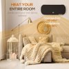 HOMCOM Electric Heater, 2000W Wall Mounted Ceramic Space Heater with Remote Control, 3 Modes, Timer, Overheat Protection for Home, Black