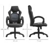 Vinsetto Gaming Chair Faux Leather Swivel Computer Racing Gamer Desk Chair for Home Office with Wheels, Gray