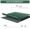 Outsunny Outdoor Garden Furniture Cover Waterproof, Anti-UV 600D Heavy Duty Oxford Fabric Patio Furniture Cover for Rectangular Sofa Table Set, 135 x 135 x 75 cm