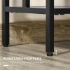 HOMCOM Industrial Console Table with Storage Shelf, Narrow Hallway Dressing Desk with Metal Frame for Living Room, Bedroom