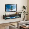 HOMCOM Floating TV Unit, Wall Mounted TV Cabinet for TVs up to 65