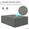 Outsunny 600D Oxford Outdoor Garden Furniture Sofa Set Cover, Waterproof Anti-UV Rattan Sun Lounger Protection Protector Cover, 275L x 205W x 90Hcm, Grey