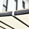 Outsunny 3 x 3 Meters Canopy Metal Wall Gazebo Awning Garden Marquee Shelter Door Porch, Cream White