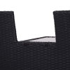 Outsunny 2 Seater Rattan Sofa with Cushions, Wicker Garden Loveseat with Armrests, Outdoor Garden Sofa Couch with Metal Frame for Patio, Black