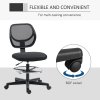 Vinsetto Drafting Chair, Standing Desk Chair, Painting Chair with Adjustable Height, Footrest Ring, Black