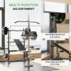 SPORTNOW Adjustable Weight Bench with Bench Press Rack, Leg Extension, Preacher Curl Bench and Lat Pull Down Machine for Home Gym, Incline or Flat Workout Bench for Strength Training Weight Lifting