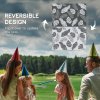 Outsunny Reversible Outdoor Rug with Carry Bag, Waterproof Plastic Straw Mat for Garden, Deck, RV, Picnic, Beach, Camping, 182 x 274cm, Grey and White