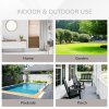 Outsunny Single Rattan Garden Chair, PE Wicker Garden Armchair with Cushions, Outdoor Rattan Chair with Armrests and Steel Frame for Conservatory, Porch, Patio, Balcony, Grey