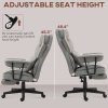 HOMCOM Office Chair, Ergonomic Desk Chair with Foot Rest, Lumbar Support, Reclining Function and Wide Seat, Height-Adjustable High Back Swivel Rolling for Home Office, Support up to 180 kg, Grey