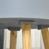HOMCOM Modern Side Table with Hidden Storage Space, Round Night Stand with Removable Tray Wood Frame End Coffee Table for Living Room