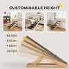 PawHut Dog Steps Dog Ramp, 4-Step Adjustable Height Pet Stairs for Large Sized Dogs, Foldable Dog Stairs for Bed Sofa, with Non-slip Surface