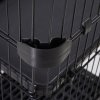 PawHut 4-Level Small Animal Cage, Indoor Bunny House, for Ferrets, Chinchillas w/ Wheels, Slide-Out Tray, Black, 81 x 52.5 x 114 cm