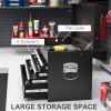 HOMCOM 6 Drawer Tool Chest, Lockable Metal Tool Box with Top Case, Ball Bearing Runners, Portable Toolbox, 600mm x 260mm x 340mm, Black