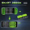 HOMCOM Aerobic Step, 10cm, 15cm & 20cm Height Adjustable Exercise Stepper for Exercise Workout, Nonslip Step Board Great for Home & Office, Grey and Green