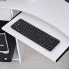HOMCOM L-Shaped Corner Computer Desk w/ 2 Shelves Wide Worktop Keyboard Tray Drawer & CPU Stand Home Office Study Bedroom Furniture