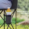 Outsunny 6 Seater Folding Bench, Outdoor Camping Chair Portable Sports Spectator Chair with Metal Frame, Cup Holder & Carry Bag, Charcoal Grey