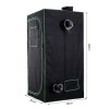 Outsunny Grow Tent Reflective Mylar Hydroponic with Adjustable Vents and Floor Tray for Indoor Plant Growing, 80 x 80 x 160 cm (31.5