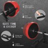 SPORTNOW Barbell Jack, Deadlift Jack with Non-Slip Handle and Plastic Padding, Easy Loading and Unloading 200kg Barbell Plates, for Home Gym, Deadlifting Weight Training