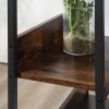 HOMCOM Office Desk with Storage Shelves, 120 CM Computer Desk, Industrial Study Table with Metal Frame for Home Office Small Space, Rustic Brown