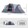 Outsunny 5-6 Man Dome Camping Tent Hiking Shelter UV Protection 3000mm Water Resistant Tunnel Tent