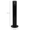 HOMCOM 42 Inch Tower Fan, Electric Cooling Fan with Ice Pack, Remote, 3.5L Water Tank, 12H Timer, Sleep Mode, 3 Speed, 4 Modes, Children Lock, 70° Oscillating, 60W, Black