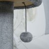 PawHut Cat Tree Tower for Indoor Cats 112cm Climbing Kitten Activity Center with Jute Scratching Post Perch Hanging Ball Toy Teasing Rope Dark grey