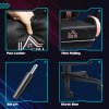 HOMCOM Gaming Chair for Adults with Cat Ears, Reclining Computer Chair with Footrest, Faux Leather Game Chair with Lumbar Support and Headrest, Height Adjustable Swivel PC Chair, Black