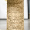 PawHut 56cm Small Cat Tree for Indoor Cats with Scratching Post, Kitten Tower with Tunnel, Toy Ball, Cushion - Beige
