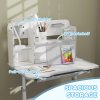 AIYAPLAY Kids Desk and Chair Set, Height Adjustable Children School Study Desk, Student Writing Desk with Tiltable Desktop Drawer, Pen Slot, Reading Rack for Ages 3-13 Years, Grey