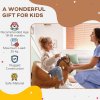 AIYAPLAY Kids Rocking Horse, Plush Ride on Horse, with Sound, Wood Base, Seat Safety Belt, for Ages 18-36 Months, Brown