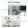 Outsunny 100cm/3.3FT Artificial Monstera Tree Decorative Cheese Plant 21 Leaves with Nursery Pot, Fake Tropical Palm Tree for Indoor Outdoor D??cor