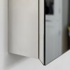 kleankin Bathroom Mirror Cabinet, Stainless Steel Wall-Mounted Bathroom Storage Cabinet with 2 Hinged Doors and Shelves for Laundry Room, 54W x 60Hcm, Silver