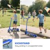 AIYAPLAY Electric Scooter for Ages 6-14 Years, with Colourful Light and Electric Brake, Electric Scooter E Scooter, Up to 10km/h, 8km, Blue